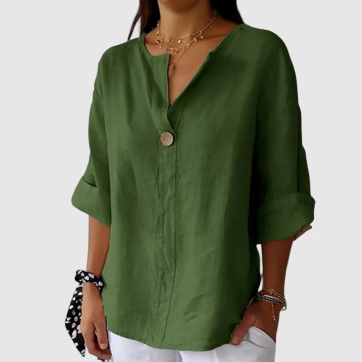 SABRINA – BLUSA RELAJADA CON CUELLO EN V