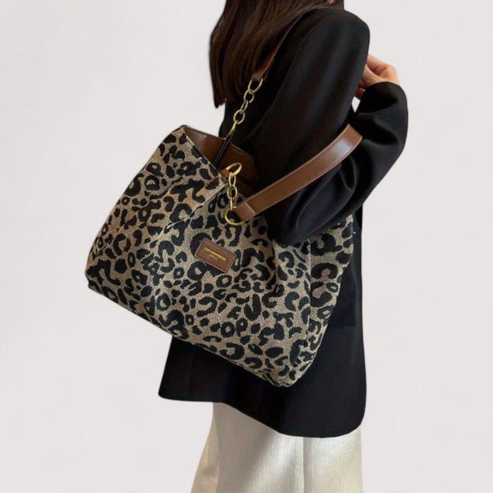 Edith™ | Bolsa de compras de lona de leopardo