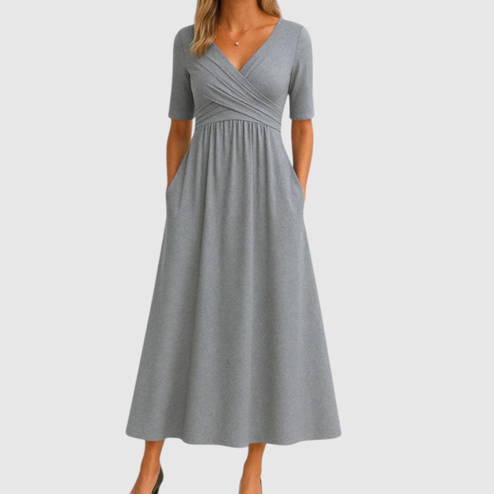 Isabella™ | Vestido cruzado con mangas cortas