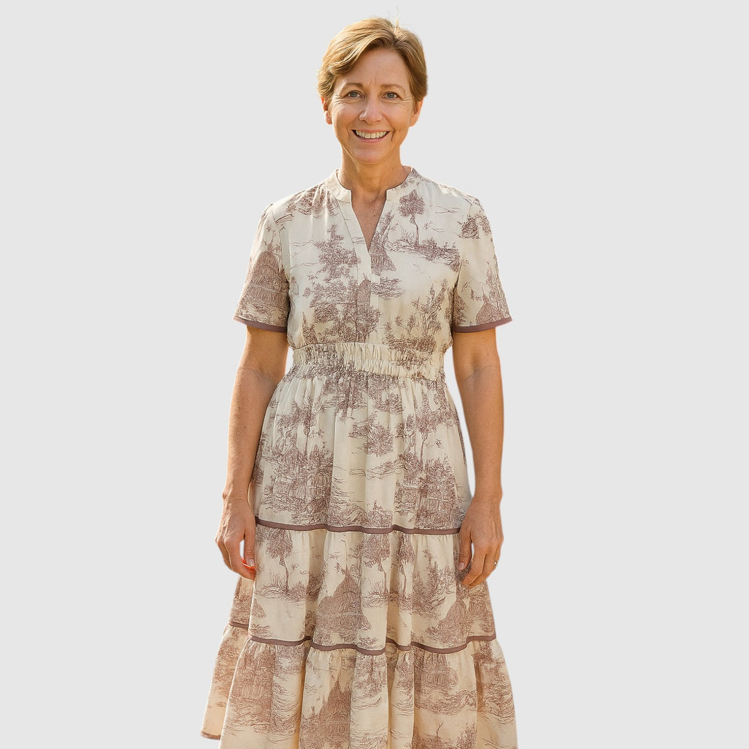 Eliza | Maxivestido clásico de tela