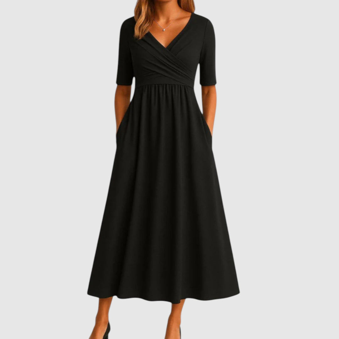 Isabella™ | Vestido cruzado con mangas cortas