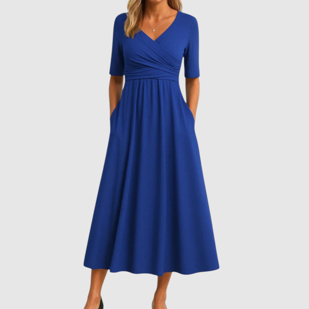 Isabella™ | Vestido cruzado con mangas cortas