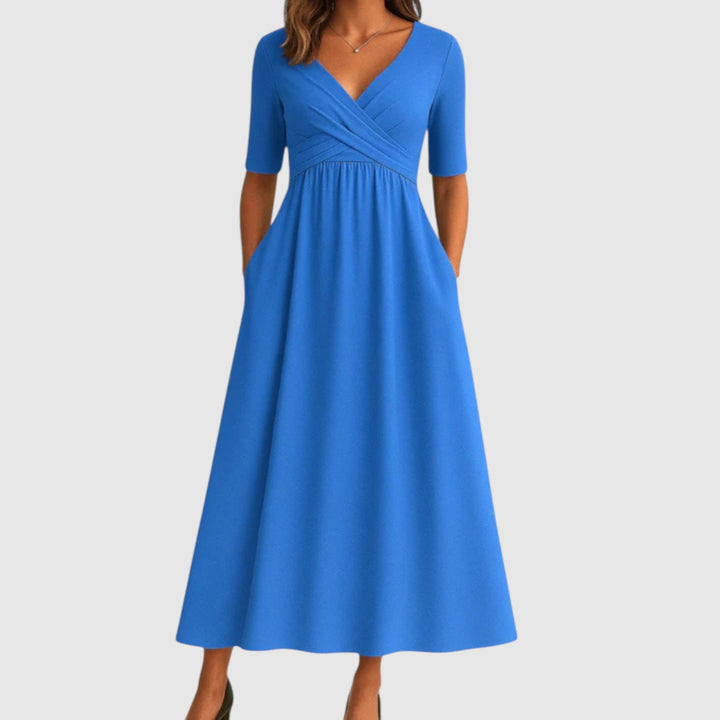 Isabella™ | Vestido cruzado con mangas cortas