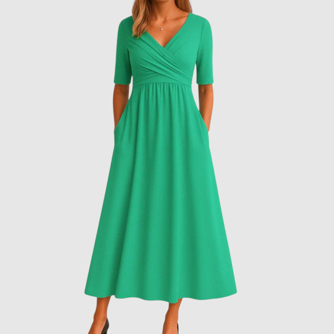 Isabella™ | Vestido cruzado con mangas cortas