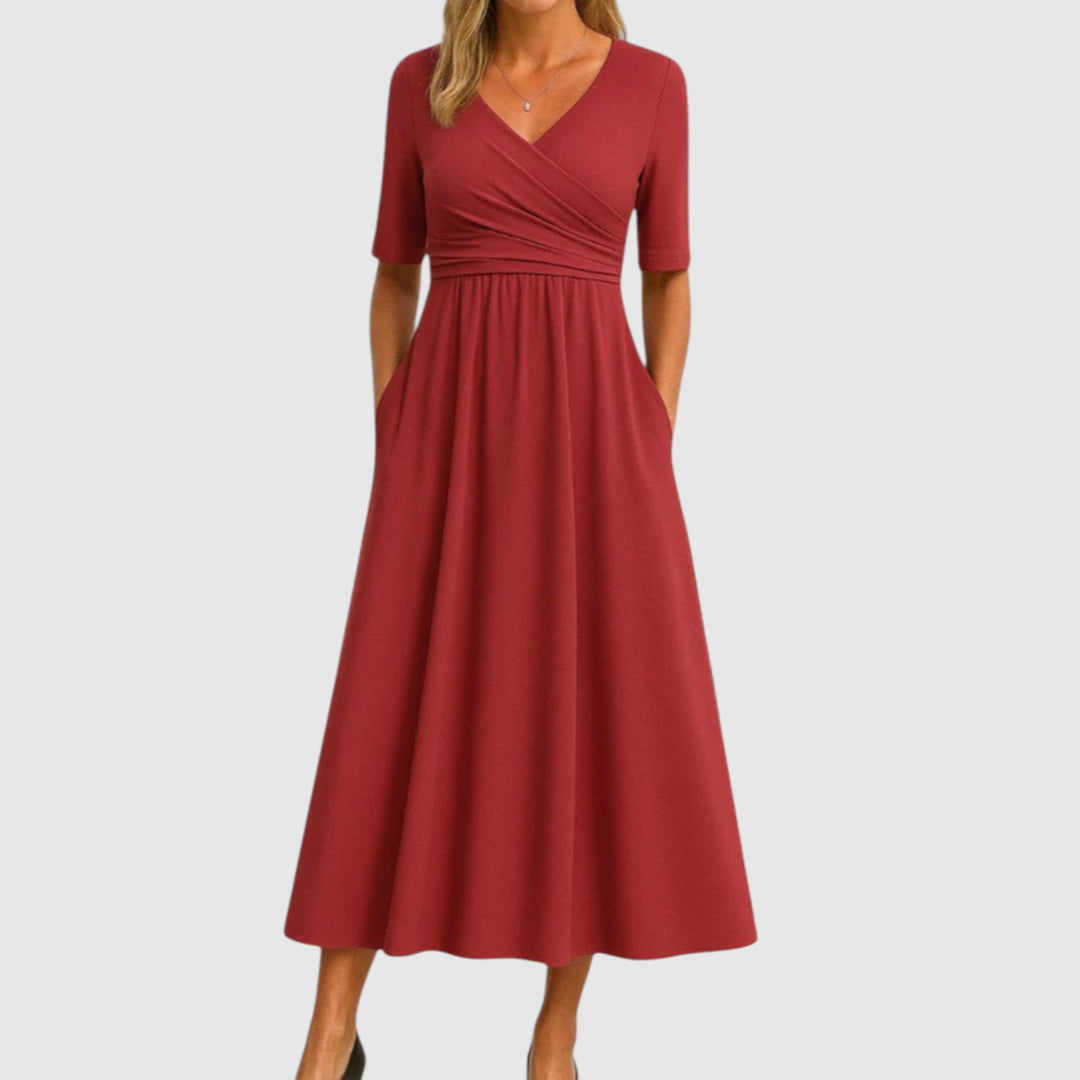 Isabella™ | Vestido cruzado con mangas cortas