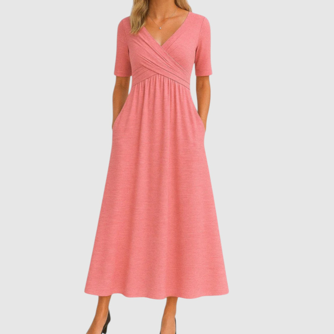 Isabella™ | Vestido cruzado con mangas cortas