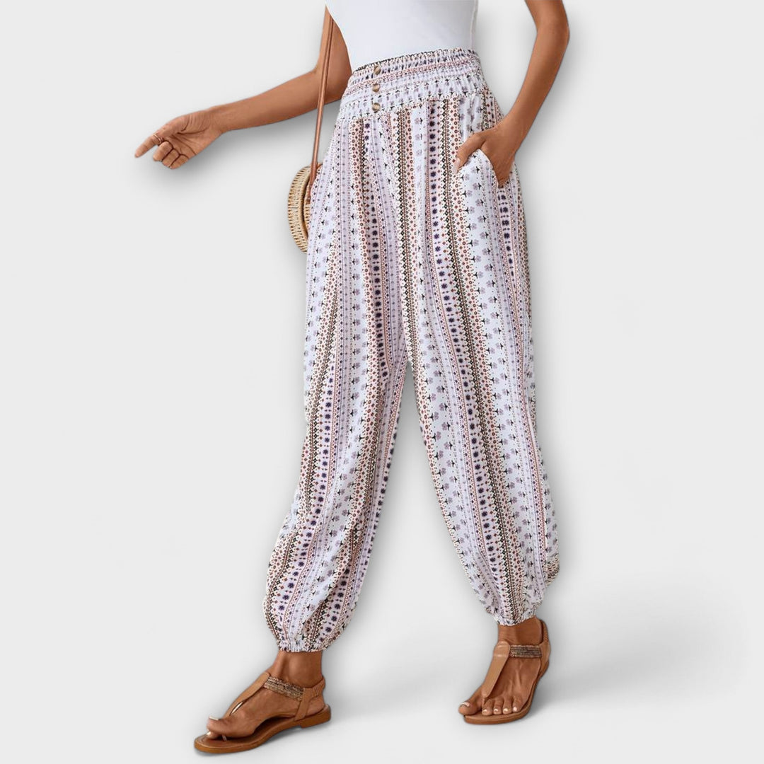 Scarlett – Pantalón con gráfico étnico