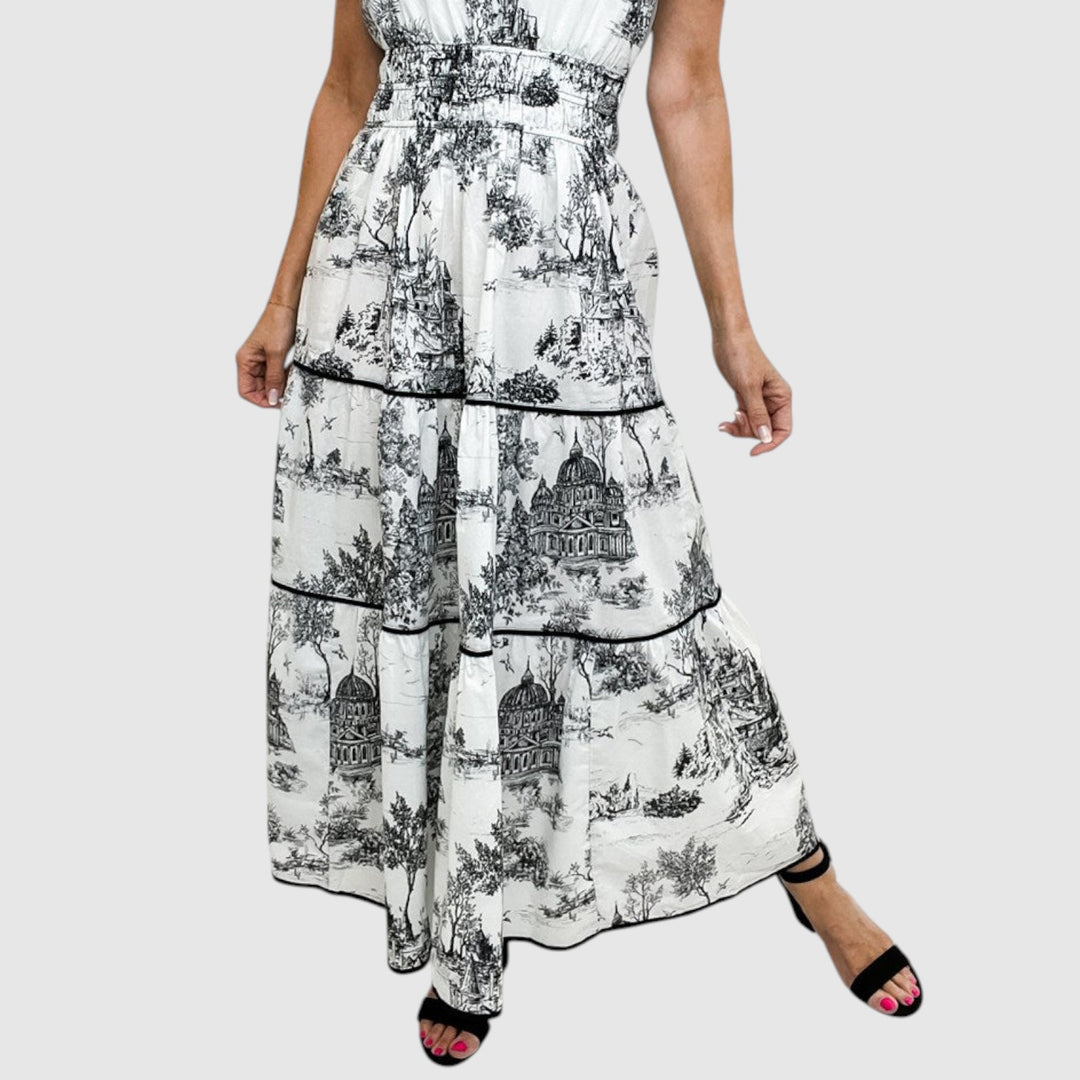 Eliza | Maxivestido clásico de tela