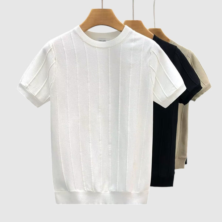 Camiseta de punto esencial acanalada