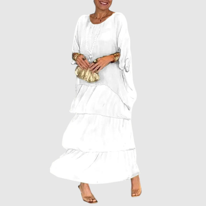 Nora | Elegante vestido bohemio informal de gasa