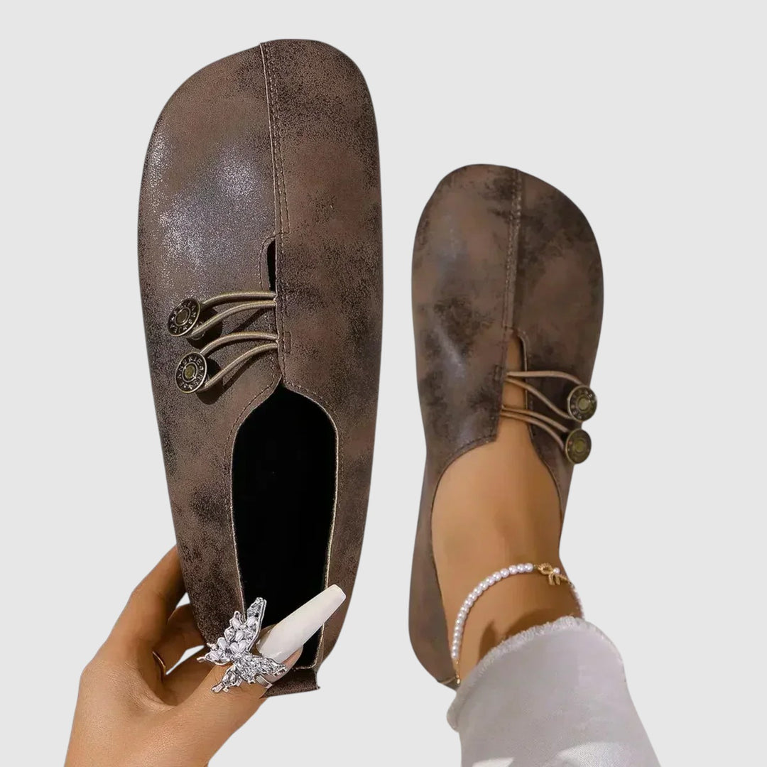 Pantuflas ortopédicas Lydia de ante suave para mujer
