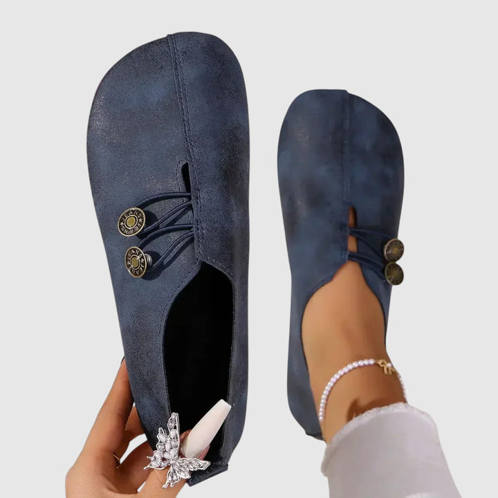 Pantuflas ortopédicas Lydia de ante suave para mujer