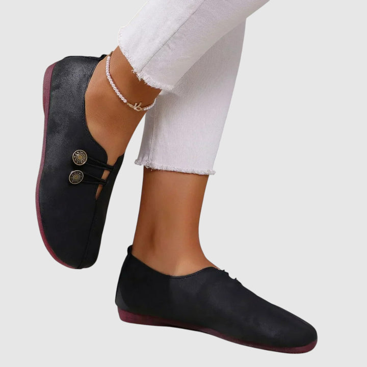 Pantuflas ortopédicas Lydia de ante suave para mujer