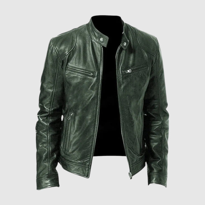 Blackford - Chaqueta de cuero informal