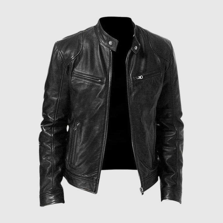 Blackford - Chaqueta de cuero informal