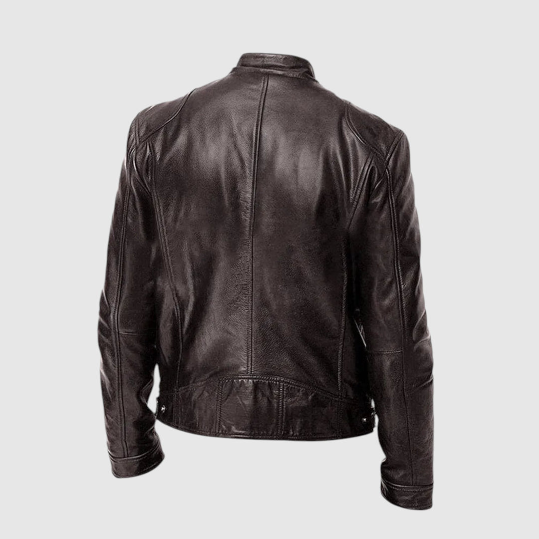 Blackford - Chaqueta de cuero informal