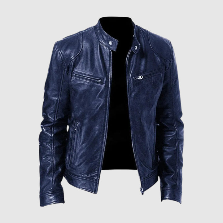 Blackford - Chaqueta de cuero informal