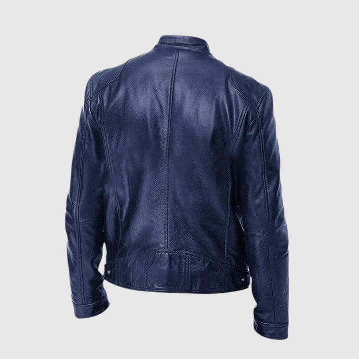 Blackford - Chaqueta de cuero informal
