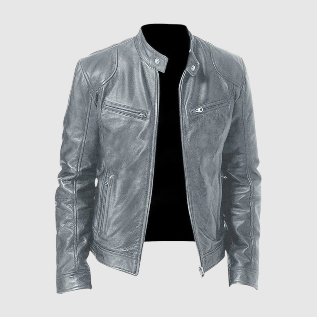 Blackford - Chaqueta de cuero informal