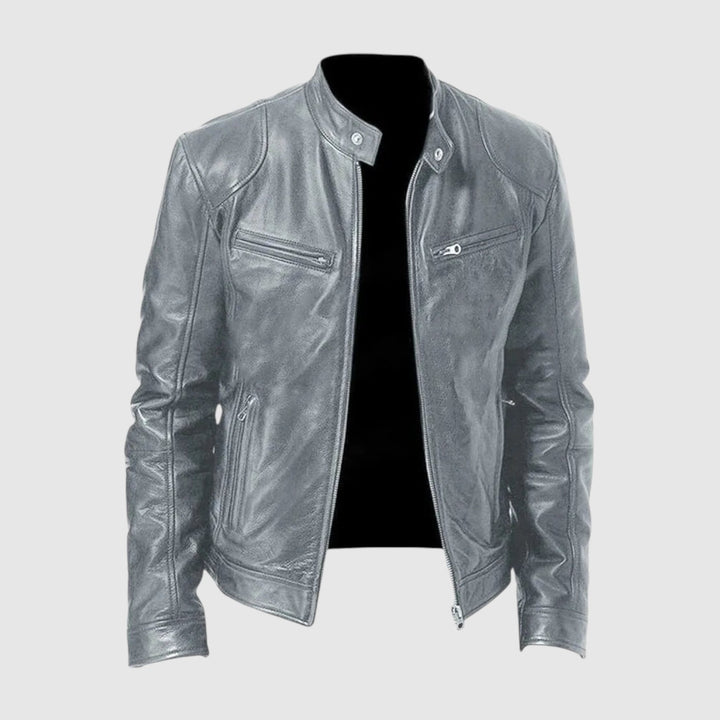 Blackford - Chaqueta de cuero informal