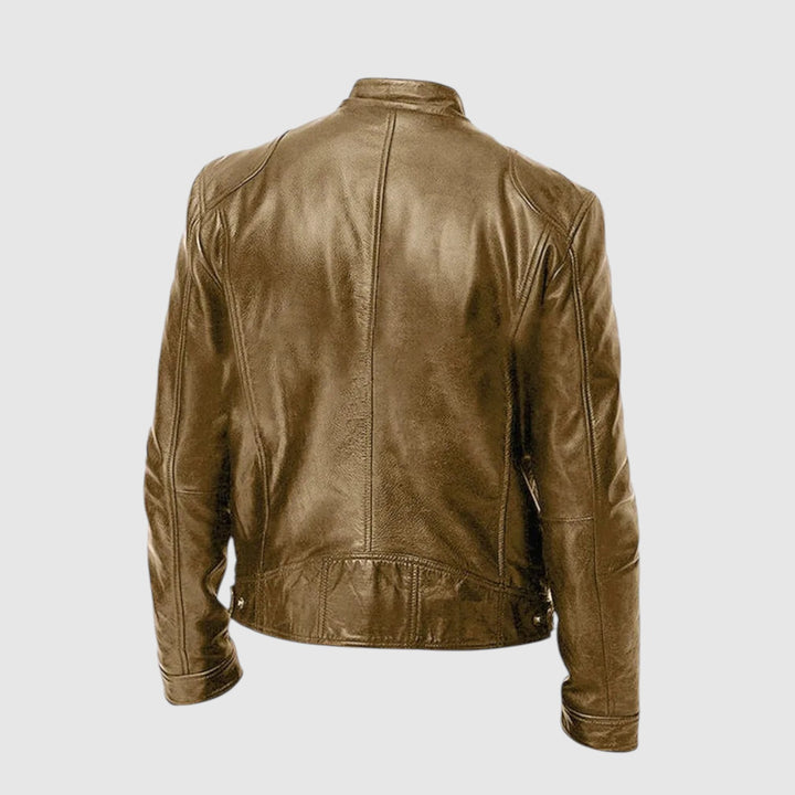 Blackford - Chaqueta de cuero informal