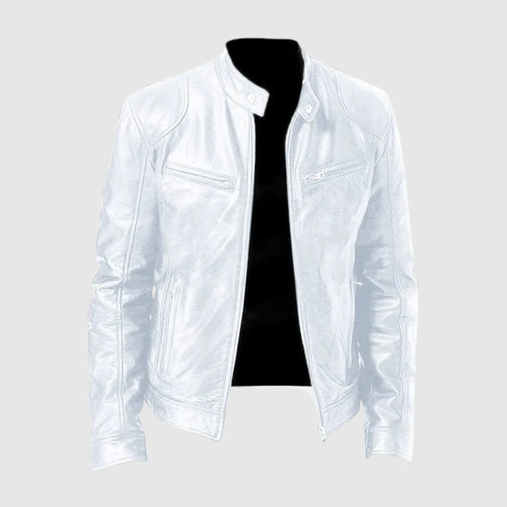 Blackford - Chaqueta de cuero informal