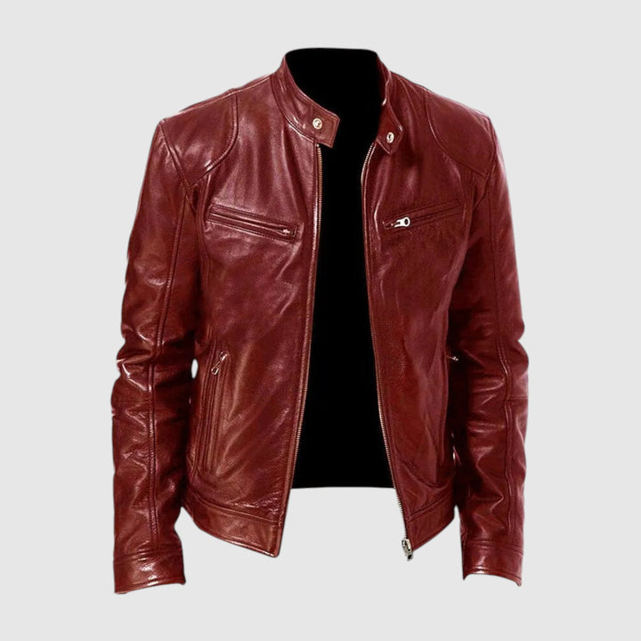 Blackford - Chaqueta de cuero informal