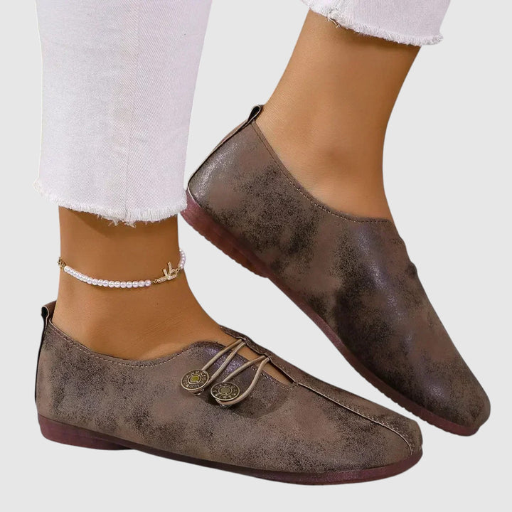 Pantuflas ortopédicas Lydia de ante suave para mujer