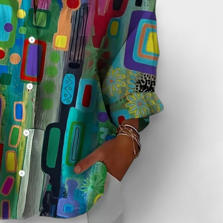 Josefa - Blusa con estampado geométrico