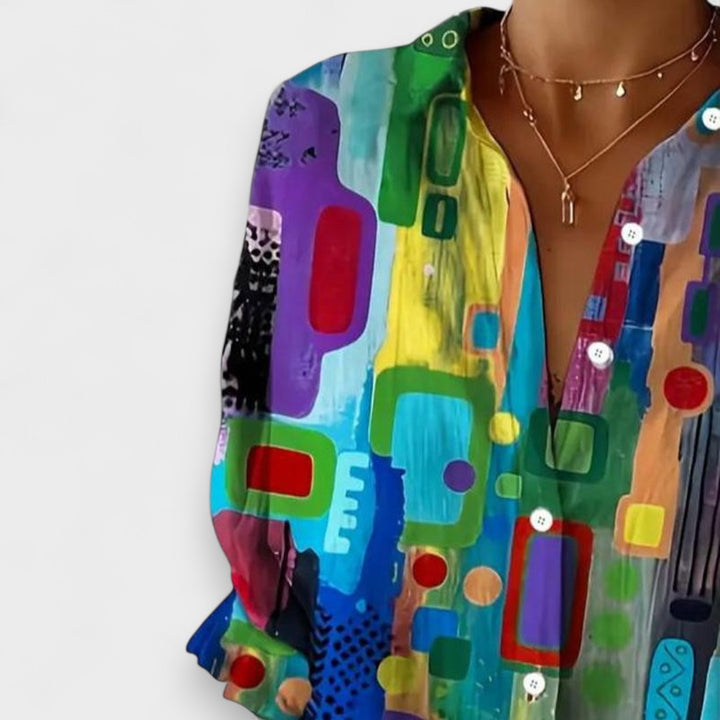 Josefa - Blusa con estampado geométrico